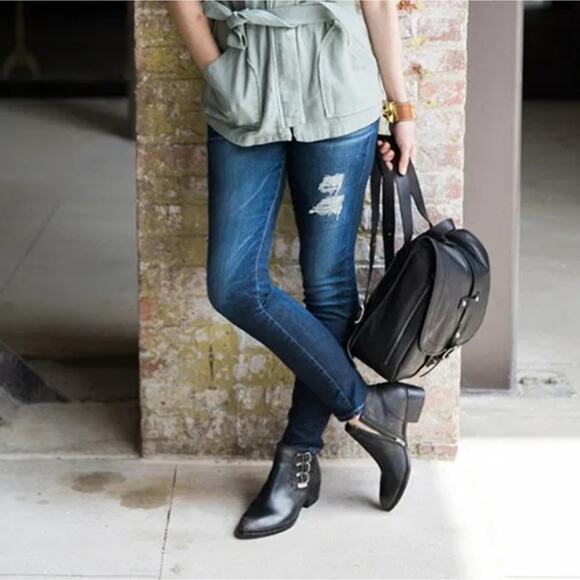 Frye | Ankle Boots Leather 7.5 Black Ray Belted - Picture 3 of 4